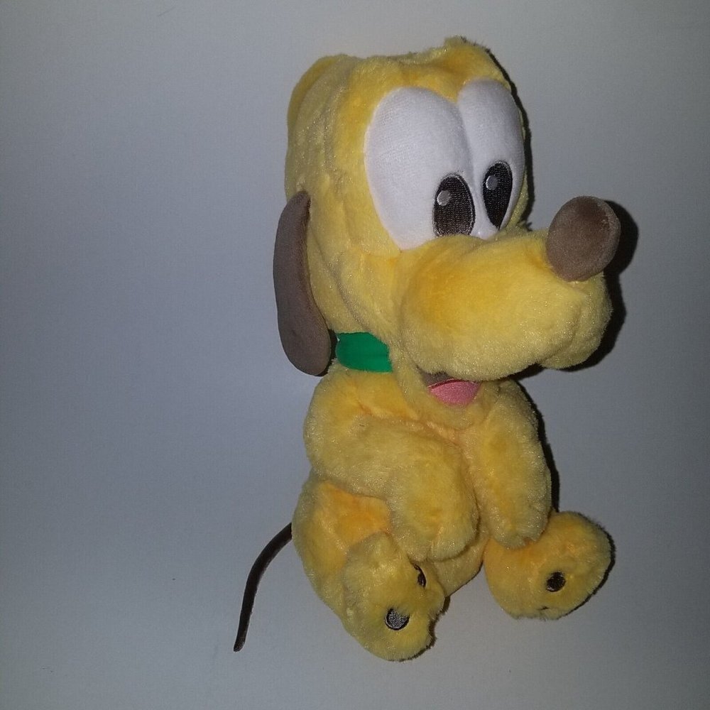 Disney Parks Baby Pluto Plush Stuffed Animal Toy Lovey Disney Yellow Dog Mickey